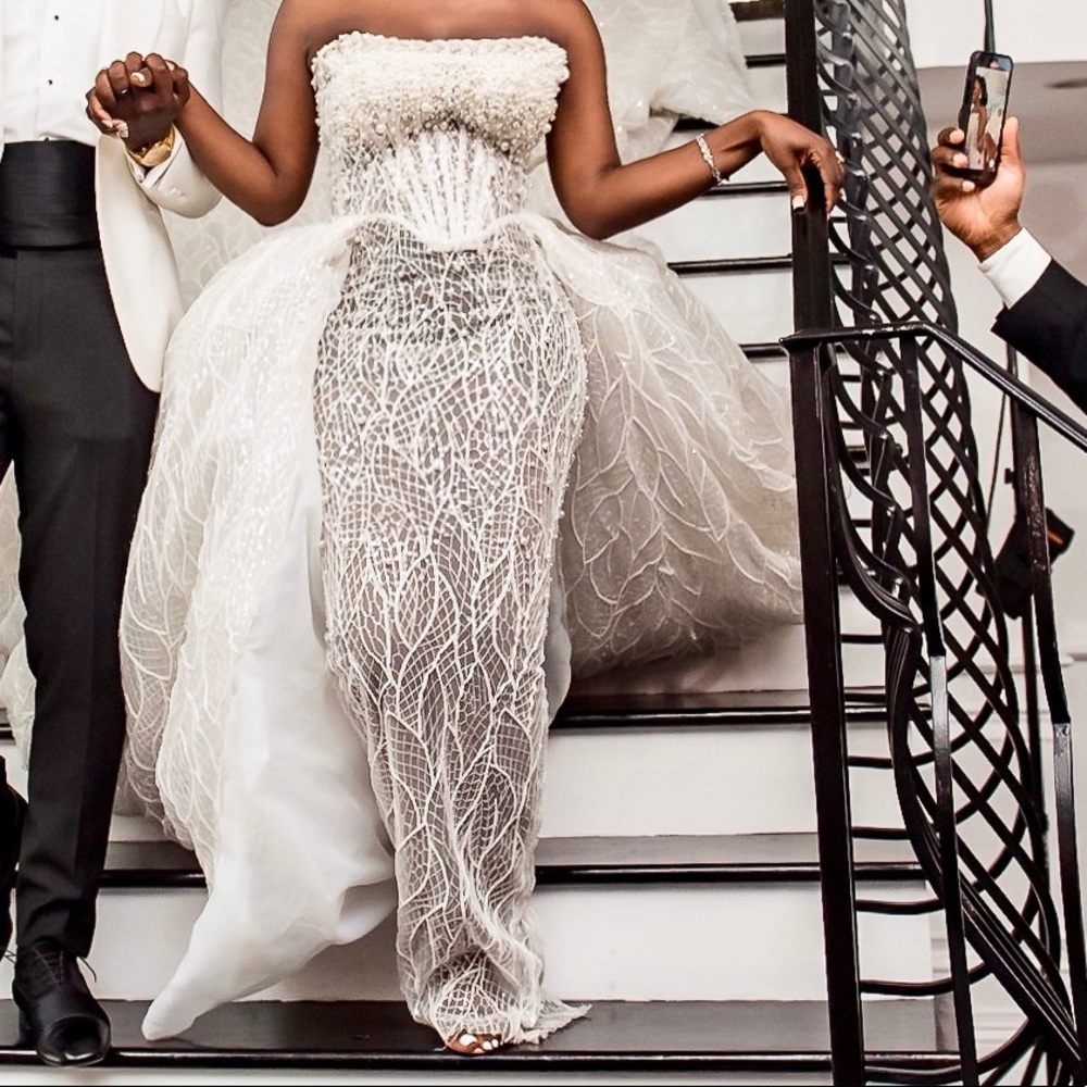 ❌SOLD❌Custom made sequin, rhinestone, pearl wedding gown